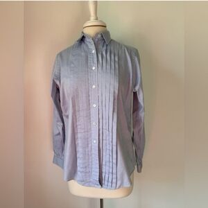 Nordstrom Womens Tailored Clothing VintagePleated Button Down Cotton Shirt 12